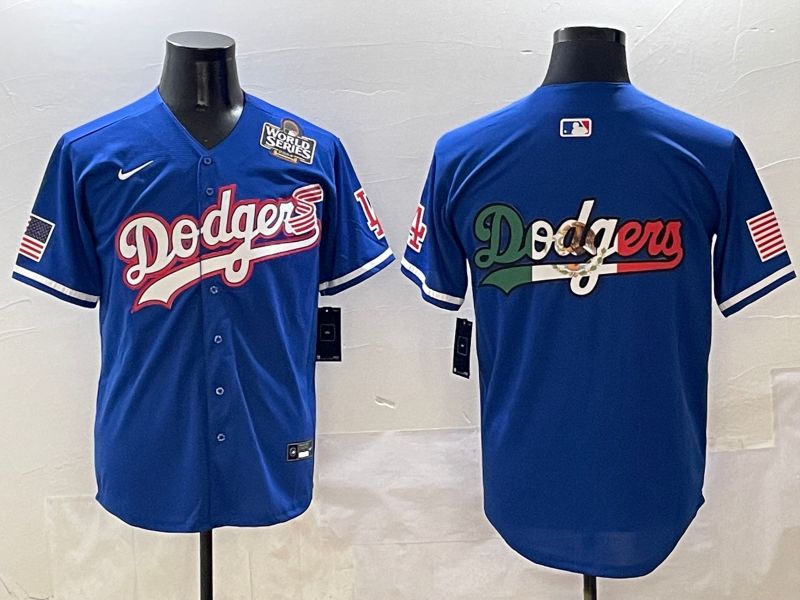 Men Los Angeles Dodgers Blank Blue Second generation Joint Name Nike 2025 MLB Jersey style 10